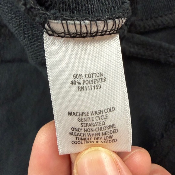 Quacker Factory Womens XL Black Zip Front Sweatshirt Vest Mock Neck Rhinestone - Picture 5 of 6